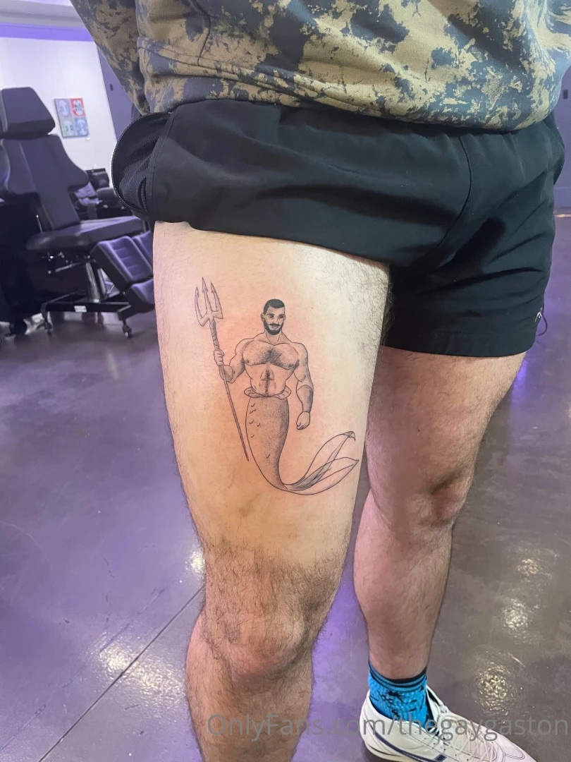 thegaygaston - I have been wanting a tattoo of a merman on my thigh for years and part 2 