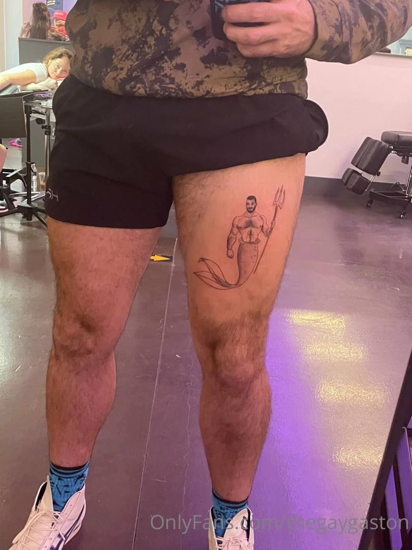 thegaygaston - I have been wanting a tattoo of a merman on my thigh for years and part 7 