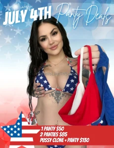 July panty deals 1 pair 50 2 pairs 85 pussy clone panties 130 100