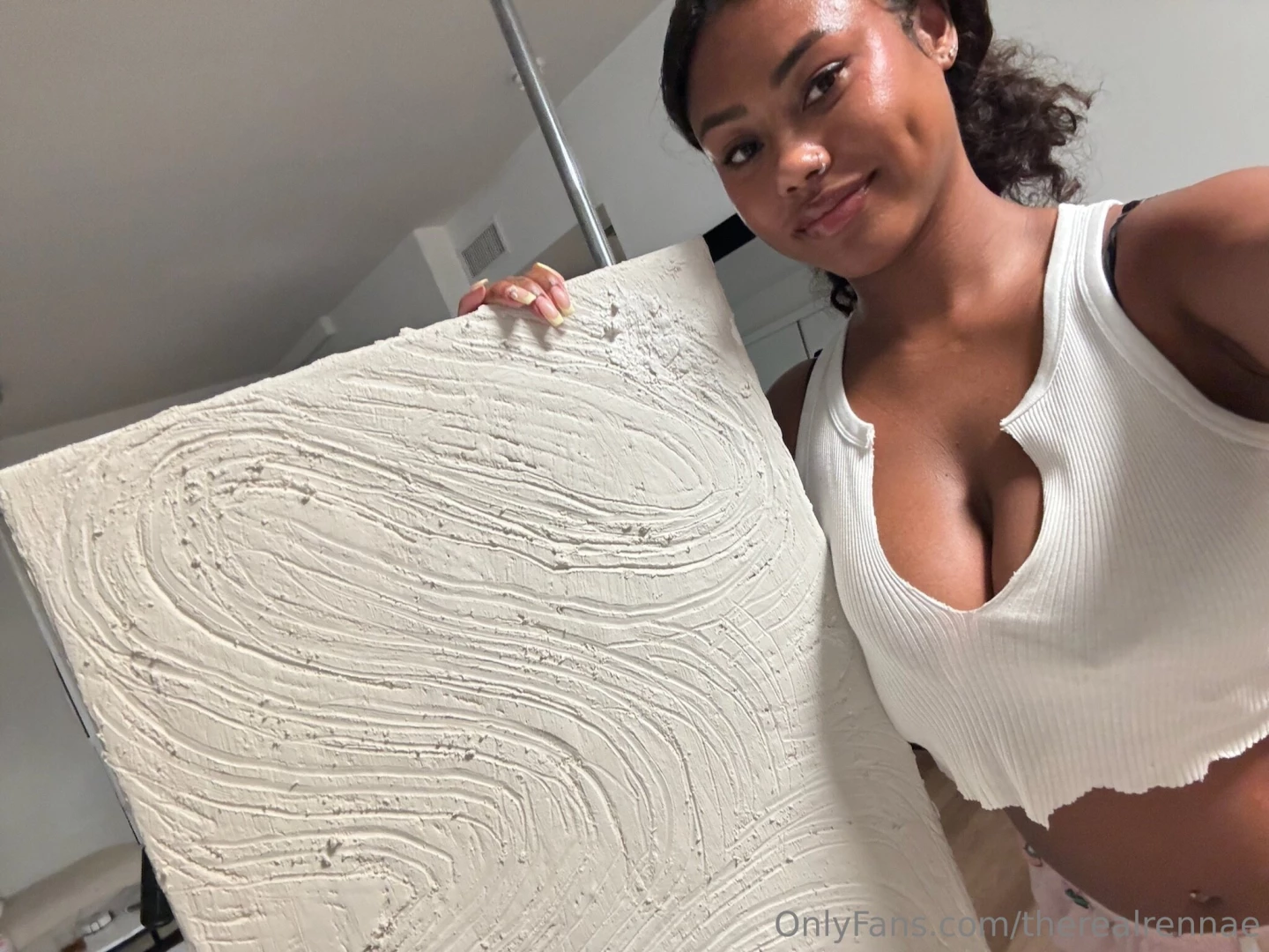 Relaxed and happy after a day of painting 