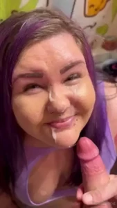 He covered my face in cum