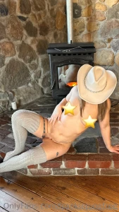 You find me waiting for you wearing nothing but my cowboy hat and