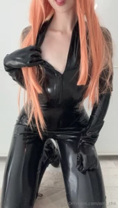 I m wearing my favorite black latex suite gloves and boots shall we part 1