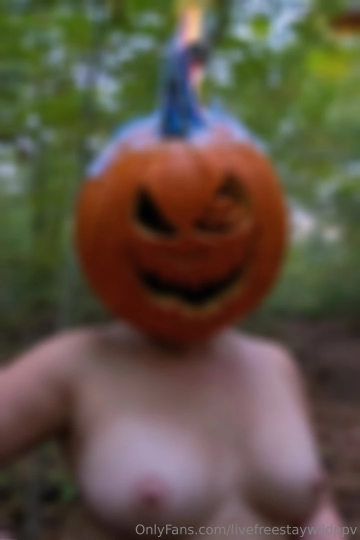 Happy halloween nude jack-o-lantern photo shoot all uncensored part 2 
