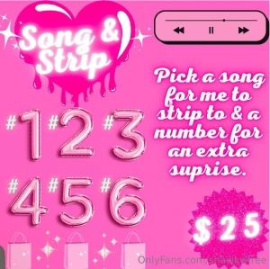 Choose your favorite song tip 25 and get a strip tease to that song