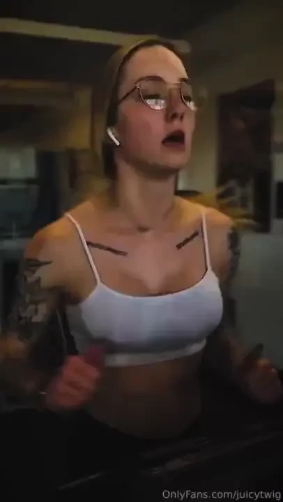 Running on the treadmill always gets me all hot and sweaty 