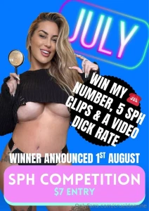 July sph competition winner gets my number 5 of my sph clips and a part 1