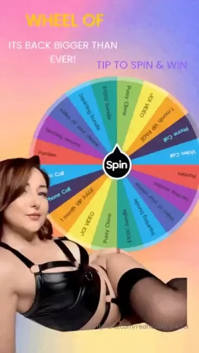 Every spin wins with my most exclusive prizes yet if you land on my part 1 