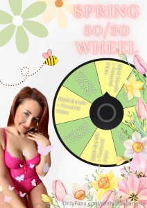 Spring 50 50 wheel take your chances to win either my pussy clone a