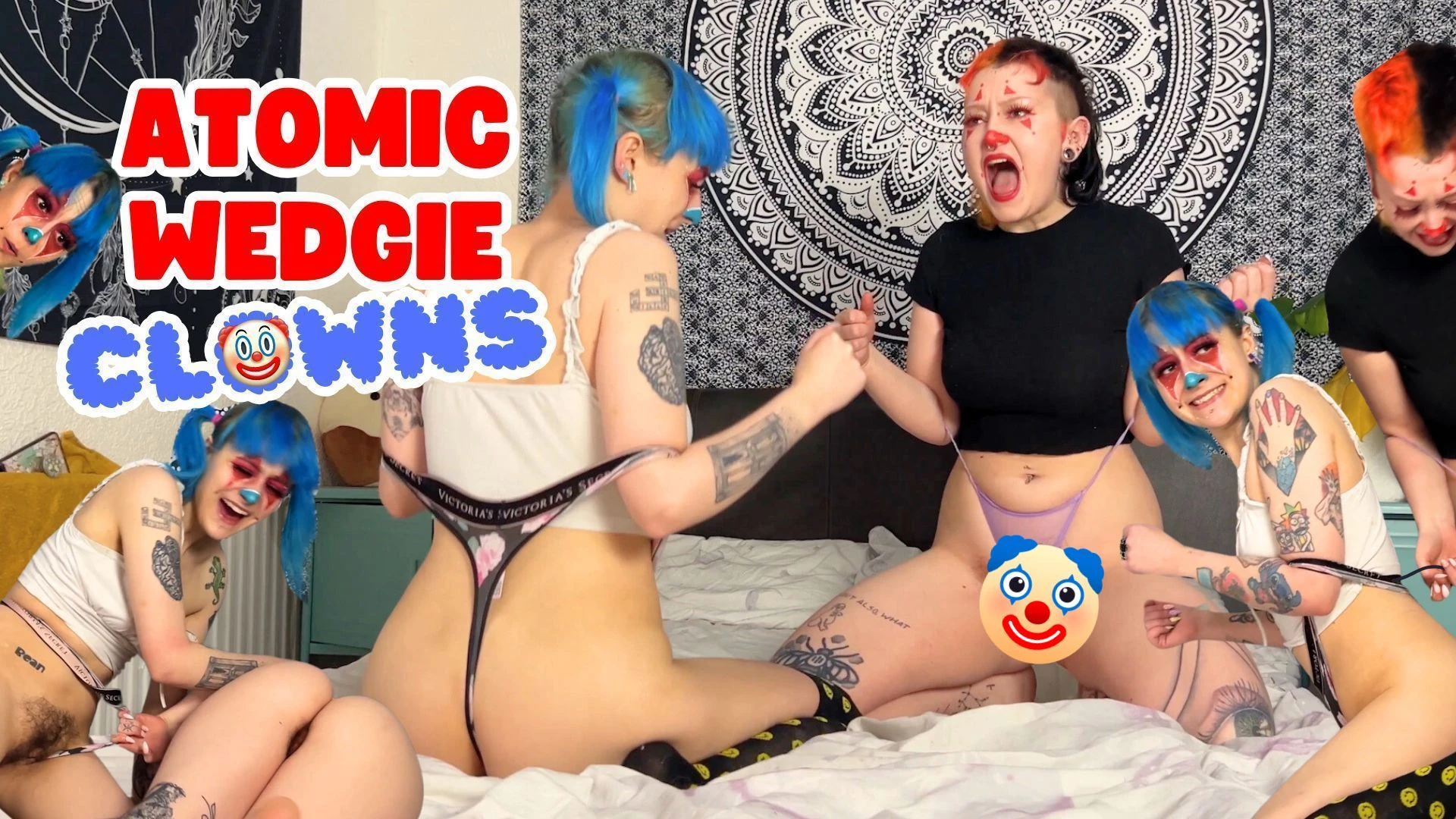 Hairy clowns bean and blaire are lounging around when an 