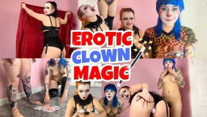 In the mood for some erotic clown magic features - - right or does it