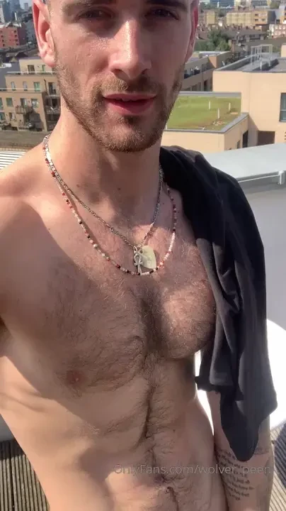 Naked and jerking my dick on a roof top in central london sooo many on 