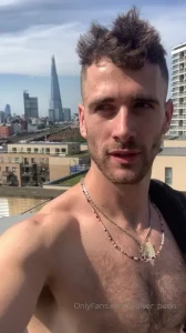 Naked and jerking my dick on a roof top in central london sooo many on