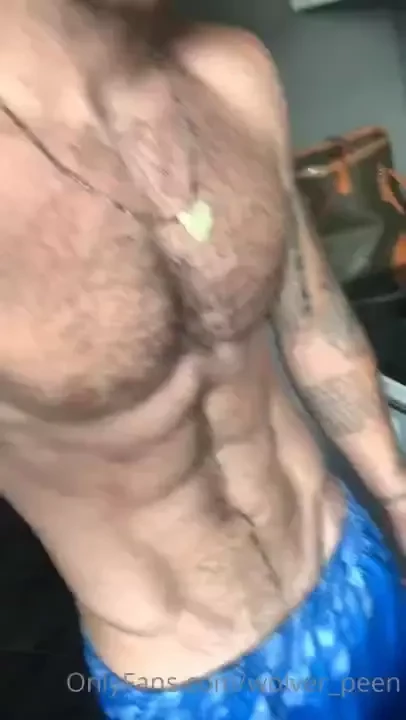 All wet and sweaty after working out hard who wants a lick 