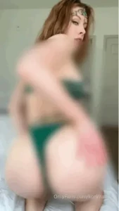 Tip 15 if you missed it getting oiled up in my new green lingerie i