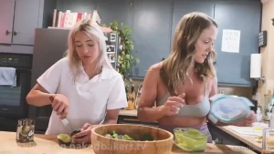 Kennedy is still getting comfortable working with me in the kitchen part 1