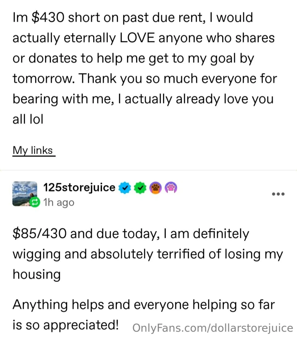 270 430 thank you so so much everyone anything helps as i am freaking 