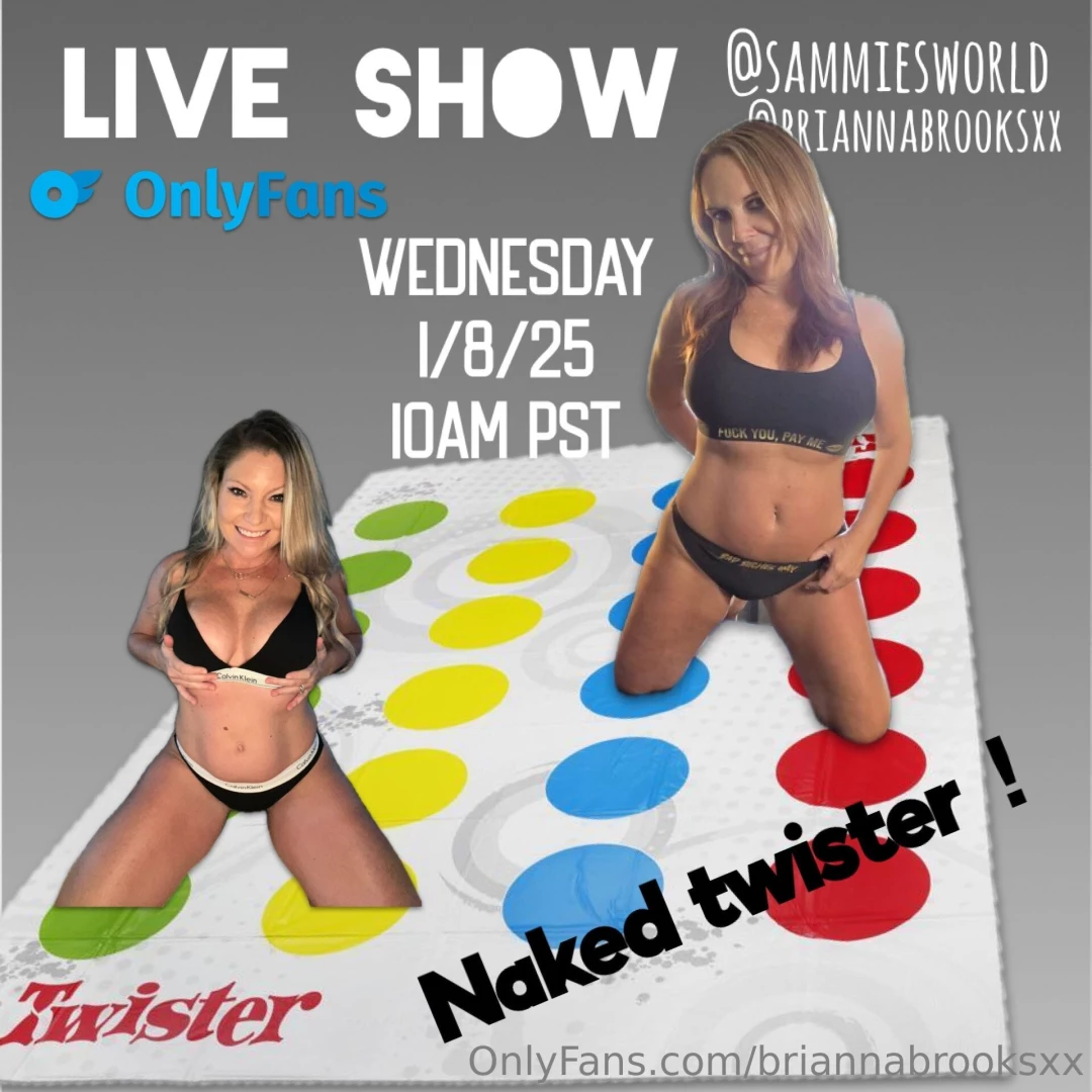 Live tomorrow will you make it first part will be naked twister then 
