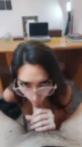 Hot secretary alert 15 min video my boss was too stressed so i have to