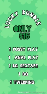 One lucky fan right now only for 15 - 1 pussy masturbation - 1 anal