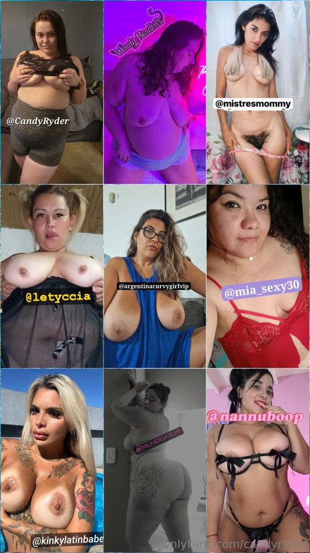 6 candyryder wendymeadows mistresmommy letyccia argentinacurvygirlvip 