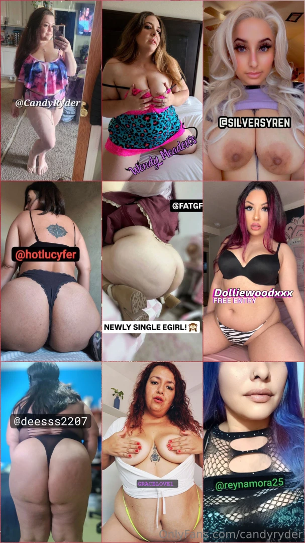 6 candyryder wendymeadows silversyren hotlucyfer fatgf dolliewoodxxx 