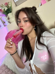 Feeling a little heated as i savor every moment of this frozen delight