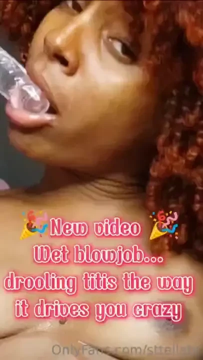 Sweet hot girl gives yummy blowjob and drool on boobs 
