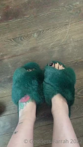 Sub funded fuzzy slippers these are so cute and soft -p