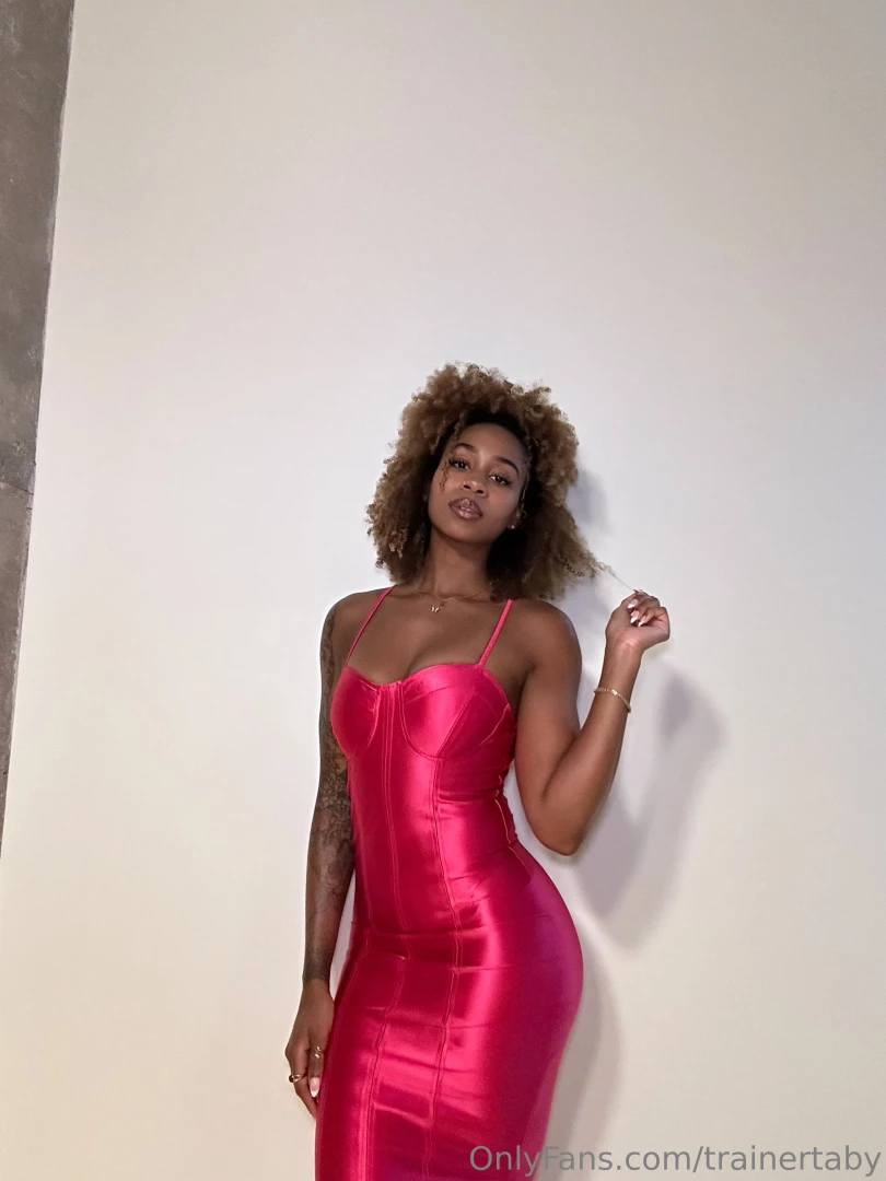 Catching fire in this red number 