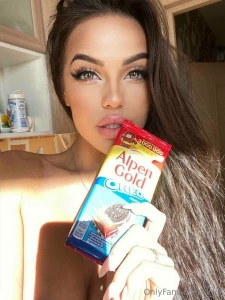 There are two chocolates in the photo