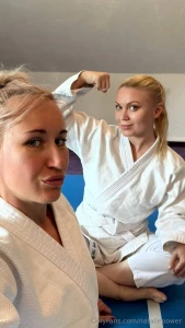 Me and dina getting ready for new matches