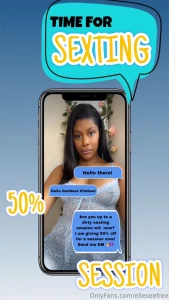 Sexting session with 50 off dm me