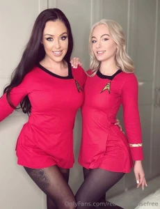 Red alert captain two naughty crew members caught on duty in black
