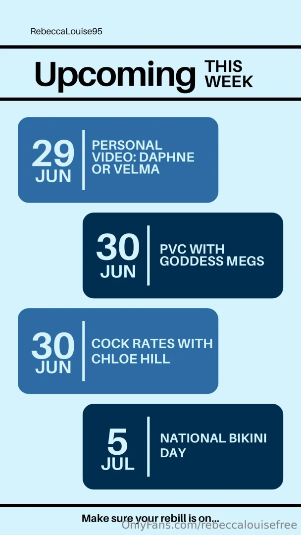 Coming up this week message me for girl girl cock rates and full cock 