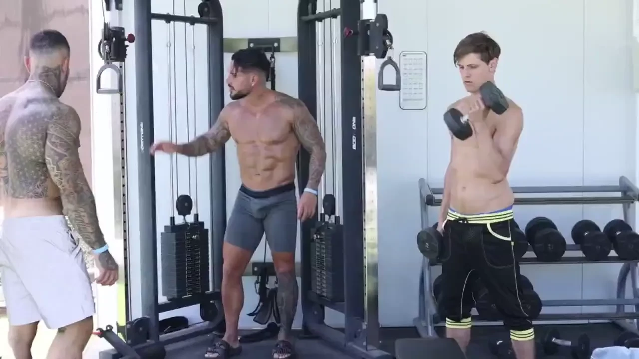 Kickstart your workout with me and two muscular hunks gianluigivolti 