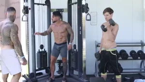 Kickstart your workout with me and two muscular hunks gianluigivolti