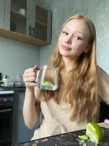 My fave drink in this month - water with a lime