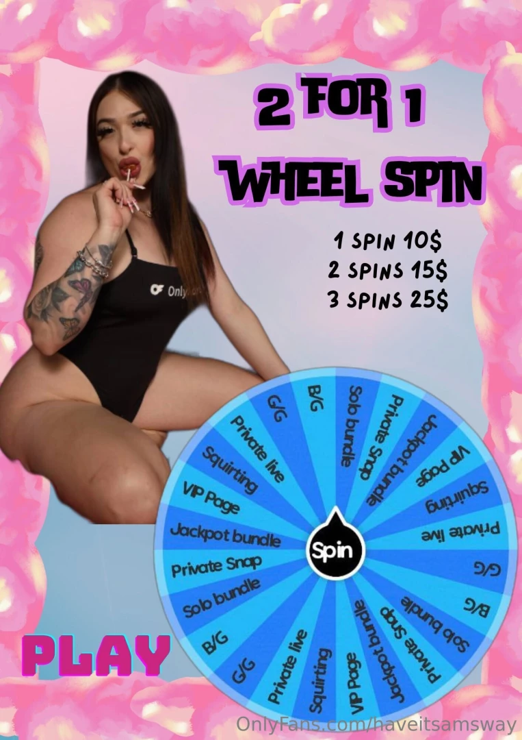 Double the content each spin 