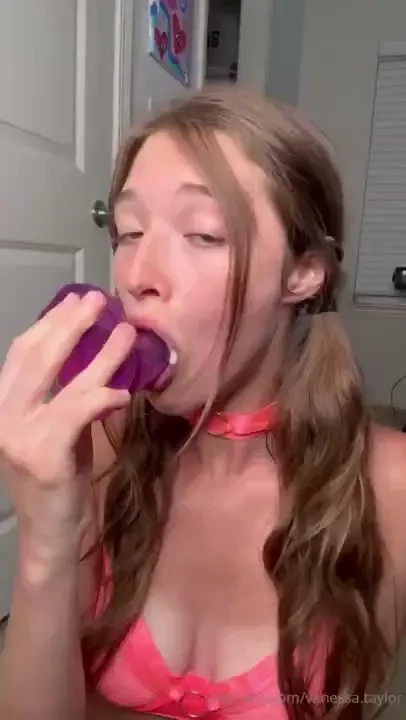 Sloppy blowjob on my dildo spit covering my face and fucking tasting 