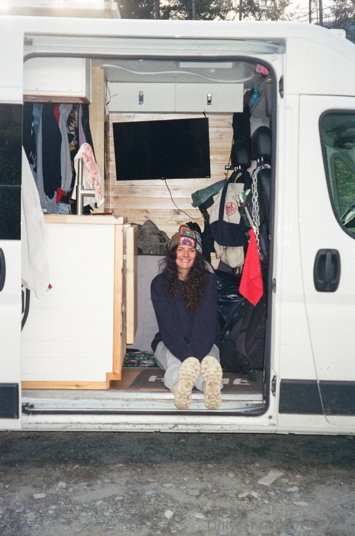 Sleeping in a van dreaming of you 