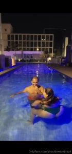 Having fun in the hotel pool part 3