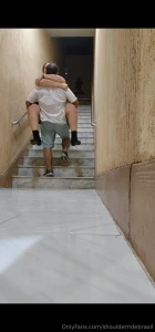 Great workout going up the stairs with my girlfriend in the lift and