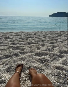 Feeling the warmth of the sun and the softness of the sand between my