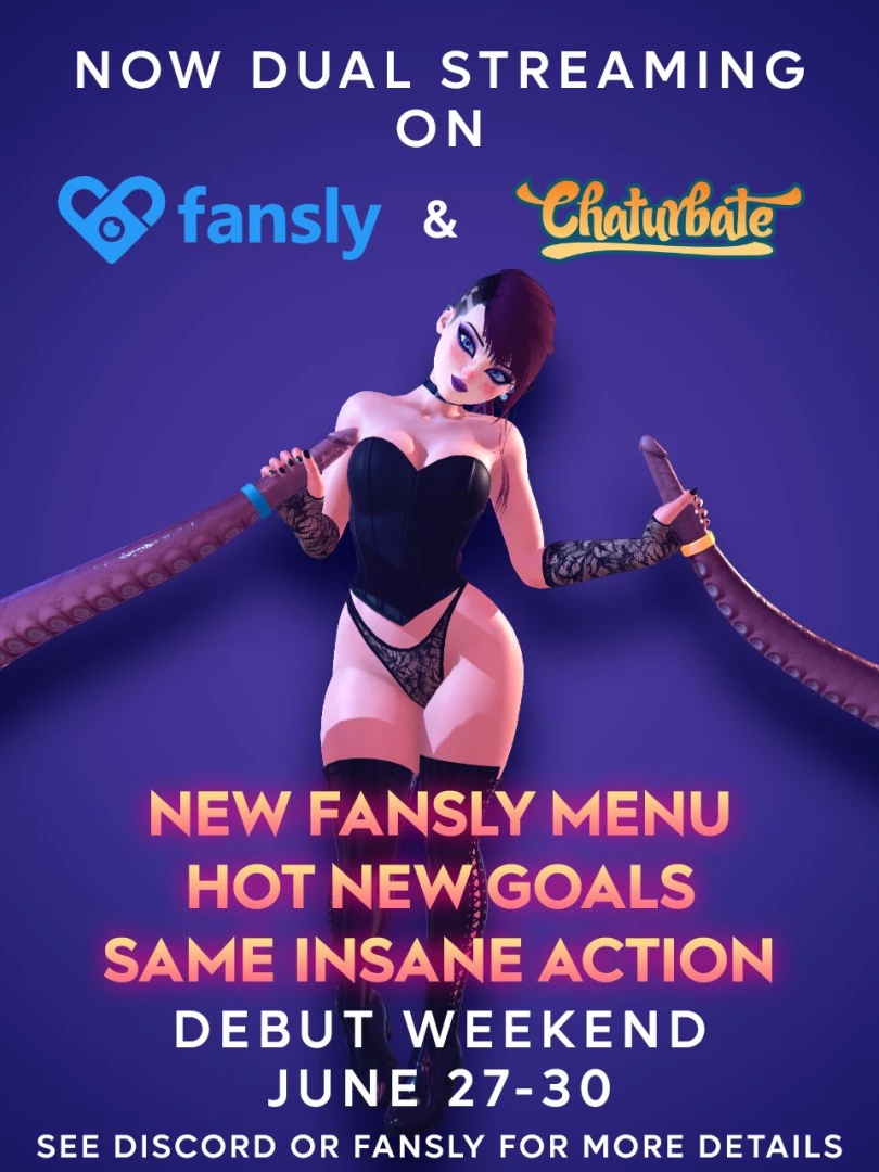 Debuting on fansly streaming this weekend new tip menu new sexy goals 