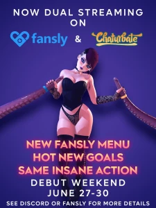 Debuting on fansly streaming this weekend new tip menu new sexy goals