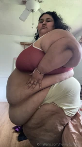 Heheh sooo big and heavy getting harder and harder to giggle her on my part 3