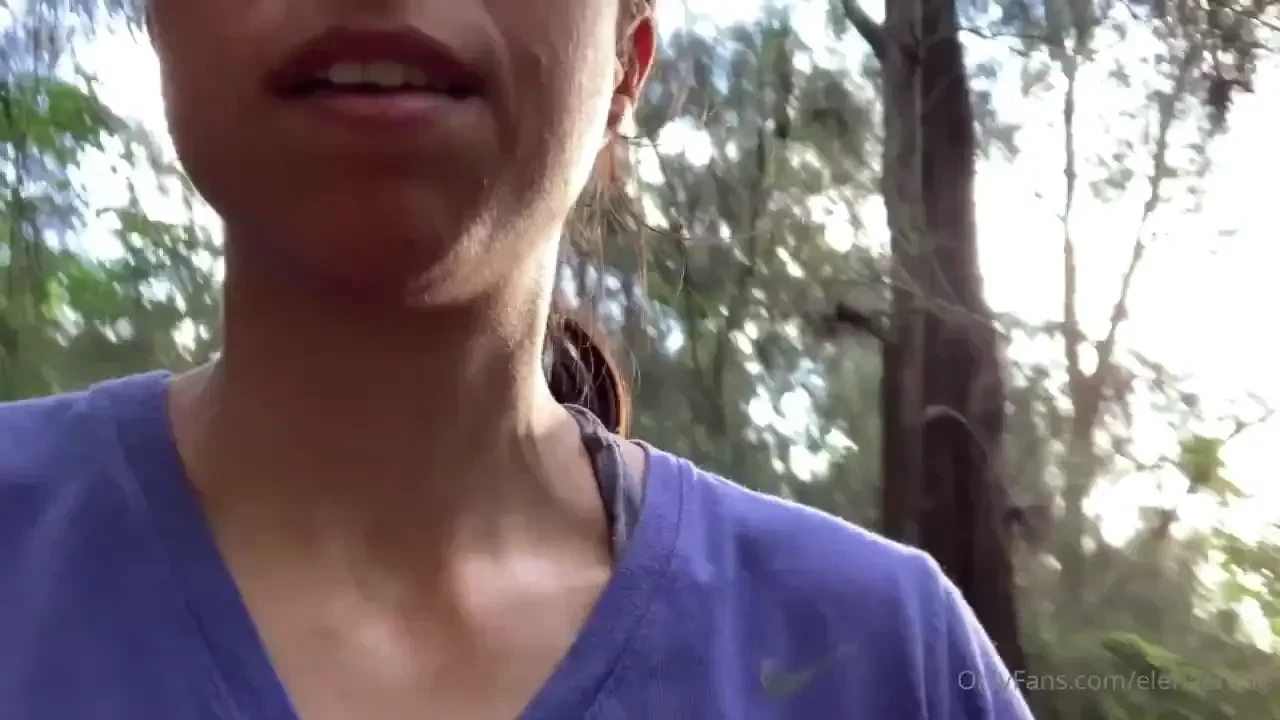 Hiking topless with pussy out occasionally i had to go number 1 ofc 