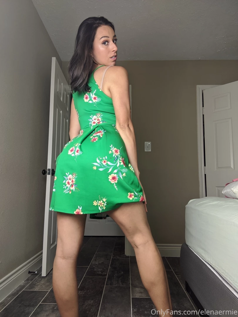 Video and photoset of me undressing from this pretty green floral part 13 