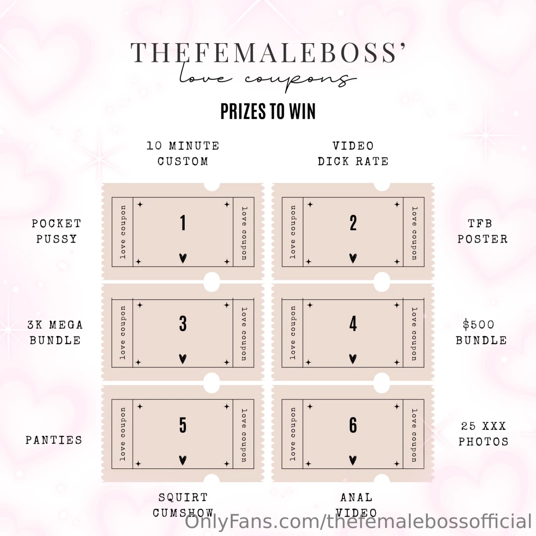 Huge prizes to win 10 3 4 coupons per person tip and pick your numbers 